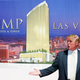 Trump poses after a ceremonial groundbreaking for the 64-story Trump International Hotel & Tower Las Vegas July 12, 2005 in Las Vegas, Nevada. Photo via Getty
